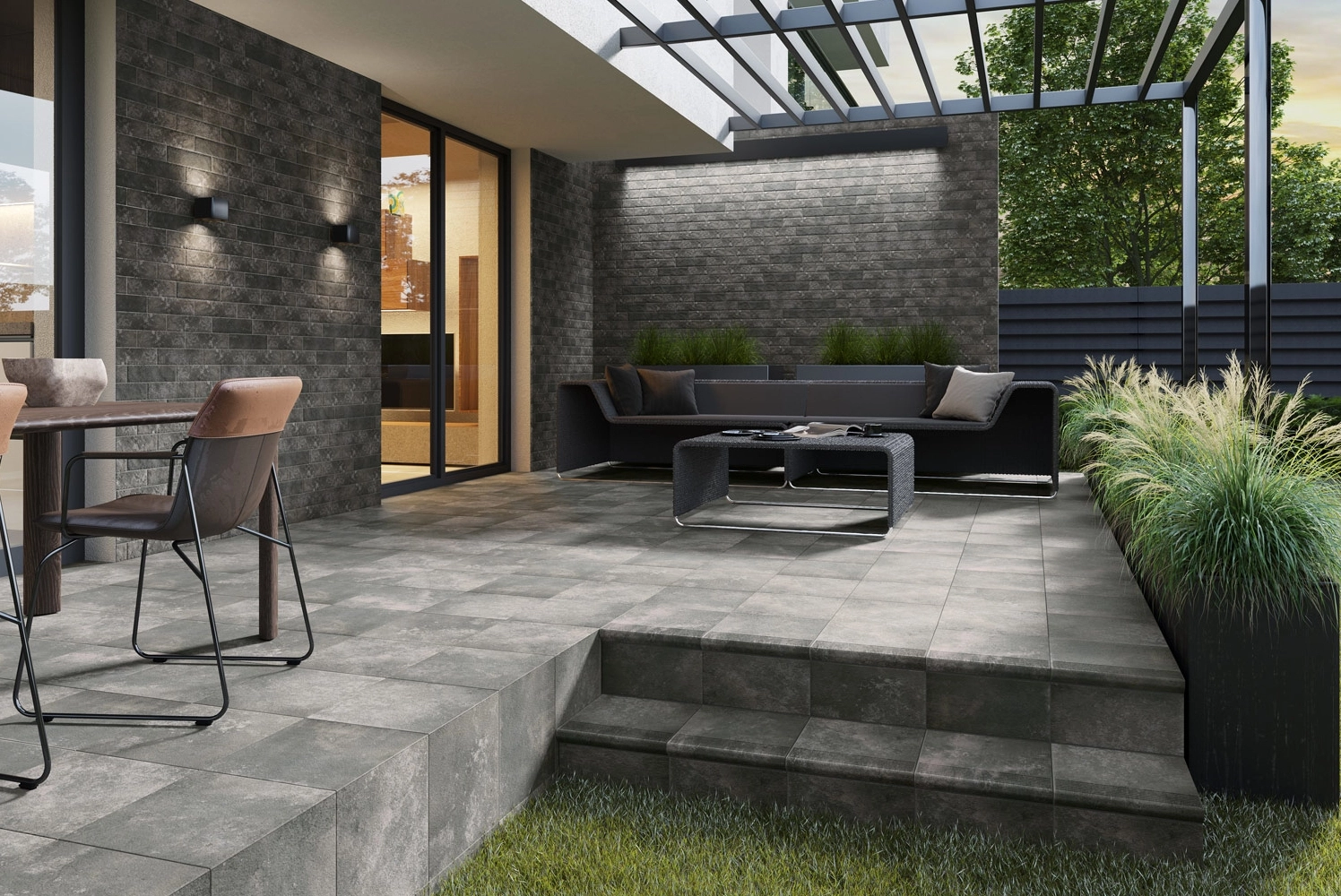 Klinker Arteon Treapta R 30*30 grys St Pro