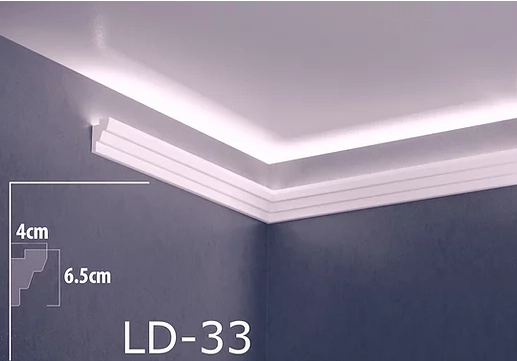 Потолочный плинтус XPS LD-33 40*65*2000 