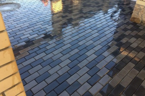 Брусчатка КИРПИЧ 4см черный