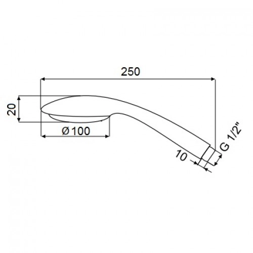 Душевая лейка Rubineta Solo 622066 