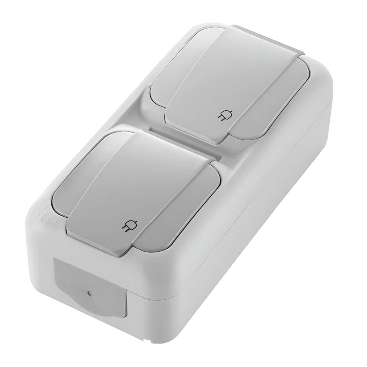 Priză dublă Palmiye alb 555991