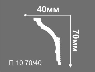 Plintă pentru tavan P 10 40x70x2000mm