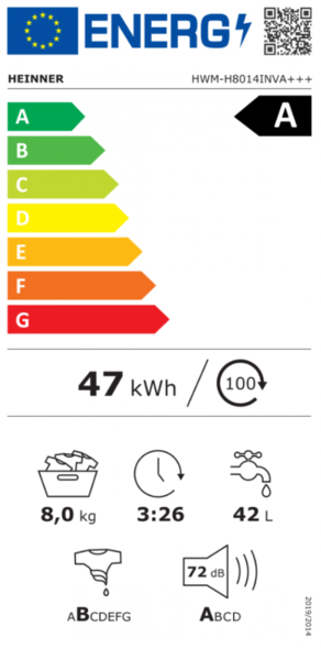 Mașină de spălat Heinner HWM-H8014INVA++