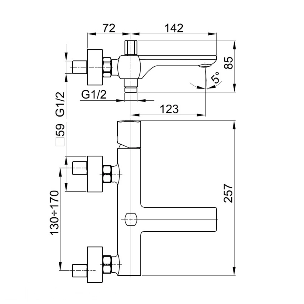 Baterie de baie Armatura Morganit 97783