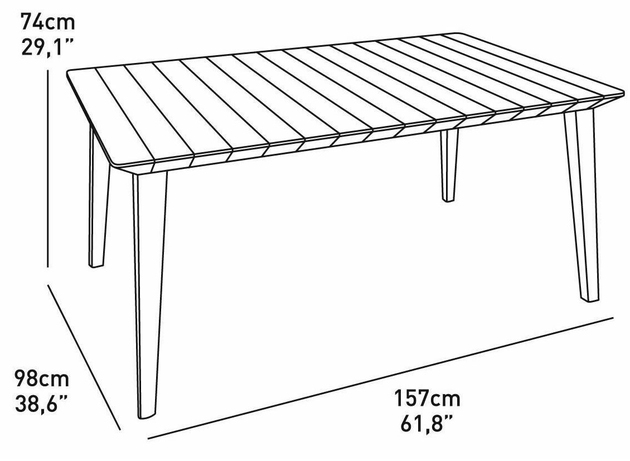 Masă Keter Lima 160 Graphite 226499 