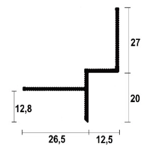 Профиль теневого шва AST10B PP 2500мм