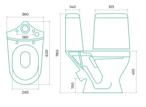 Напольный унитаз Gesso W101 Home de luxe 