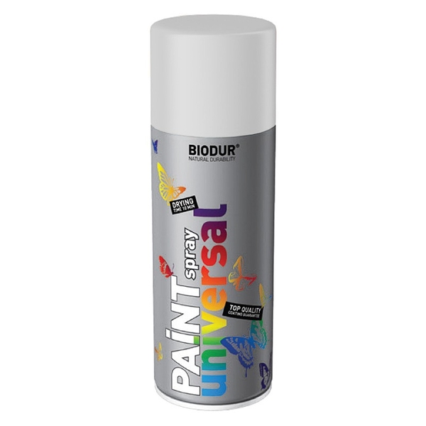 Спрей краска Biodur 400ml ярко серый 7035