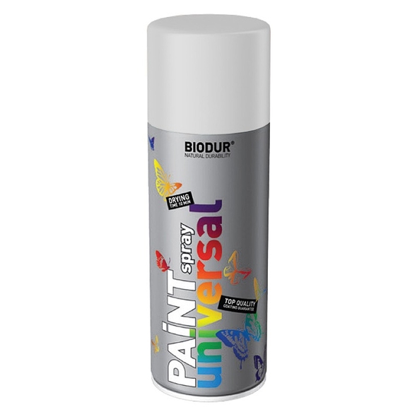Спрей краска Biodur 400ml ярко серый 7035