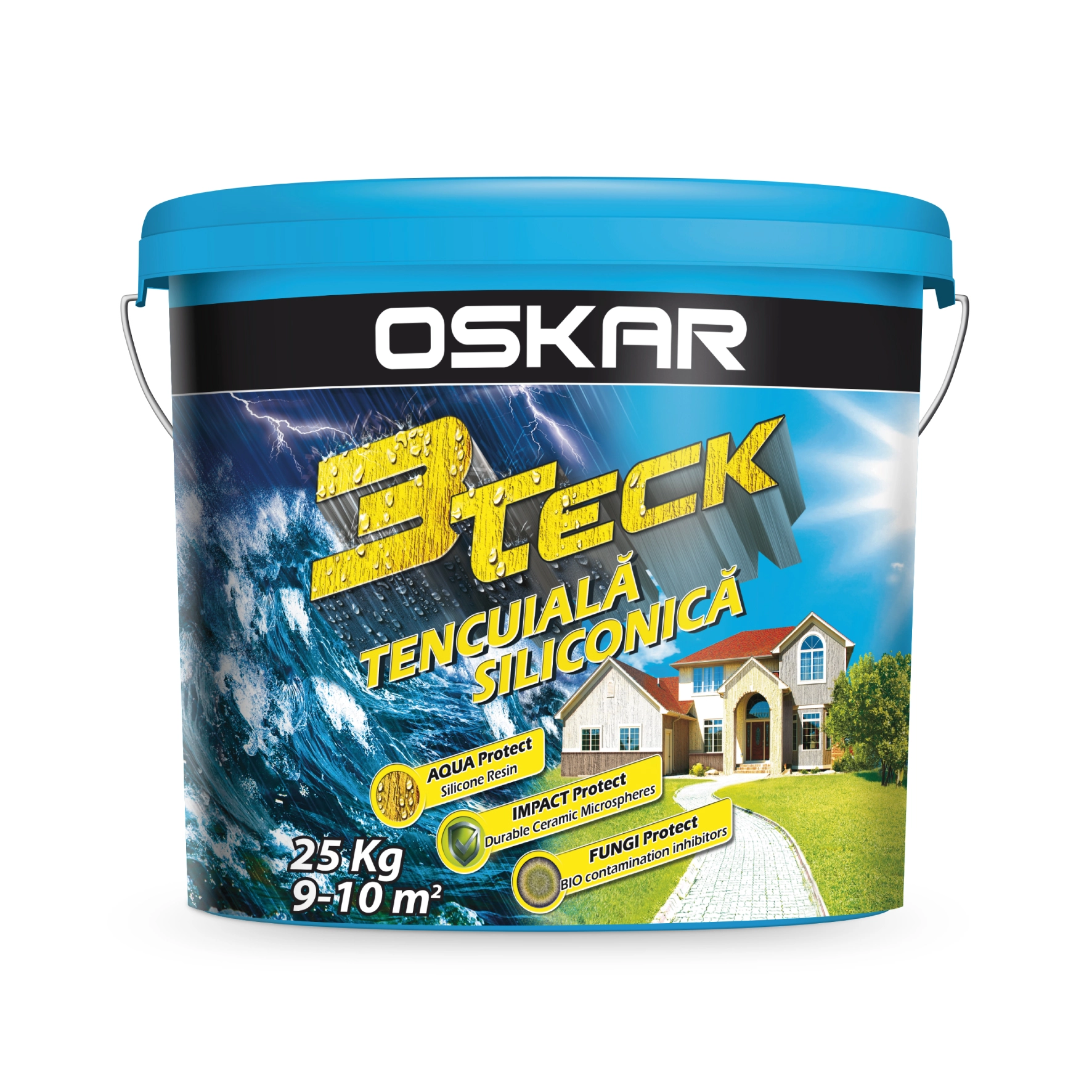 Tencuială decorativă scoață de copac Oskar 3 Teck 25kg 