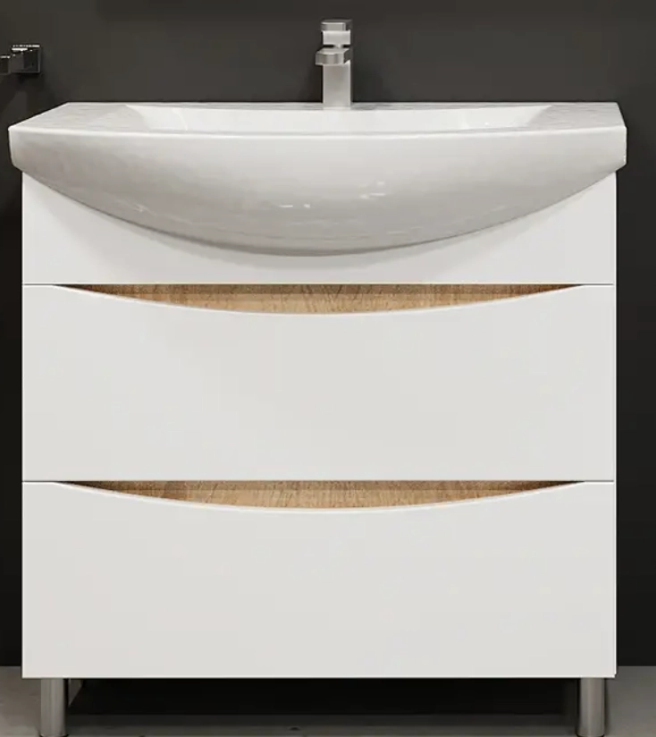 Шкаф под умывальник Bayro Elara Duo 122190+ умывальник Sanovit Zenon 750 6423 