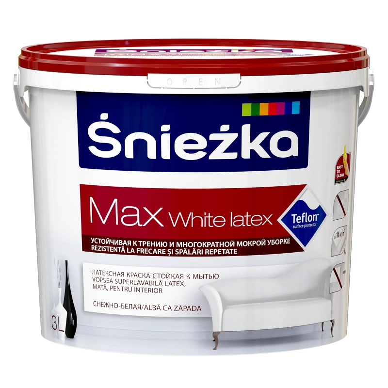 Vopsea-emulsie Sniezka Max White Latex 3l alb